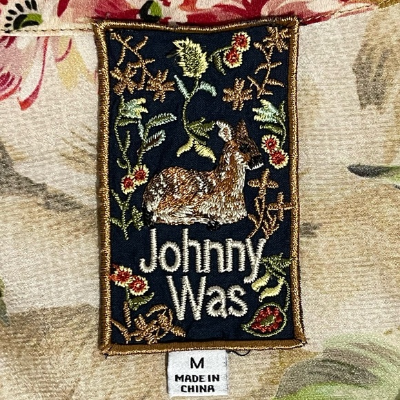 Johnny Was Vintage Rose Mara Button Up Silk Blouse - Picture 7 of 9